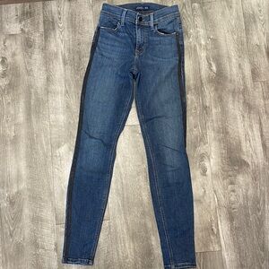 Level 99 Blue Skinny Jeans with Black Accents